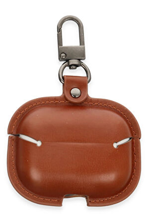 Airpods 3 (3.nesil) Çanta Deri Kılıf - Taba-(5796)