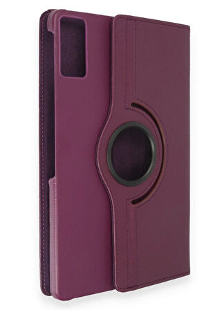 Samsung Galaxy T550 Tab A 9.7 Kılıf 360 Tablet Deri Kılıf - Mürdüm-(5796)