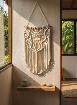 Makrome Duvar Süsü Büyük Boy