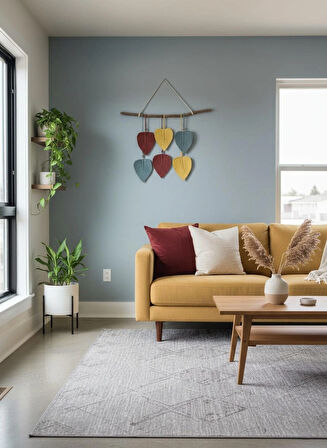 Makrome Duvar Süsü Büyük Yapraklı