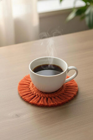 Makrome Bardak Altı 4 lü set