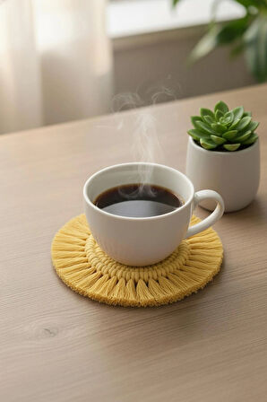 Makrome Bardak Altı 4 lü set