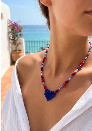 MK Design Jewelry Lacivert Kapli Kolye