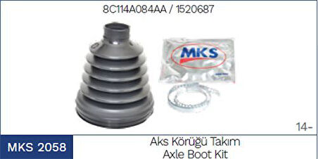 MKS 2058 Aks Körüğü Diş Takım Transit V363 V362 14-Custom 12- BK214A084AB