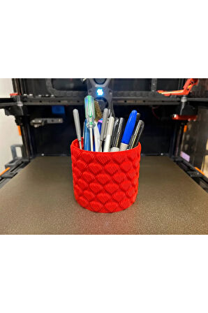 Just3dprintings Kabartmalı Kalp Desenli Kalemlik / Organizer