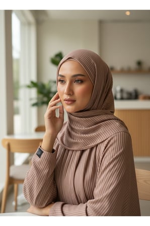 Moda Kaşmir Satır Çizgili Pamuklu Şal