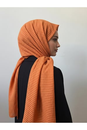Moda Kaşmir Satır Çizgili Pamuklu Şal