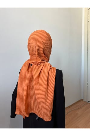 Moda Kaşmir Satır Çizgili Pamuklu Şal