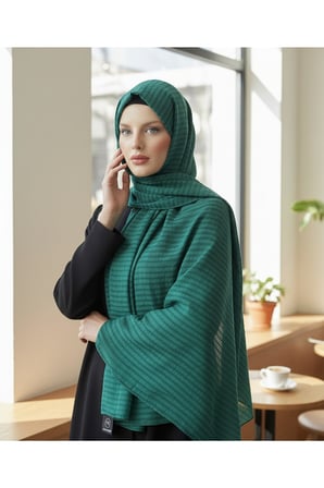 Moda Kaşmir Satır Çizgili Pamuklu Şal