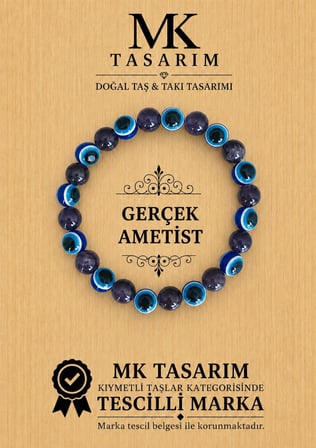 Gerçek Ametist Taşı MKT.1.101.50- TAŞLARIN KENDİ RENGİDİR-RAHATLATICI, DİNGİNLİK, ENERJİ BİLEKLİĞİ