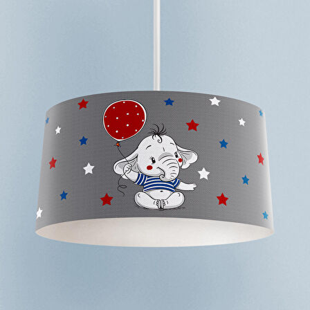 MEKTA HOME BEBEK VE ÇOCUK ODASI Filli Kırmızı Balon Desenli Avize