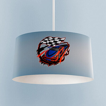 MEKTA HOME BEBEK VE ÇOCUK ODASI Mavi McQueen Deseli Avize