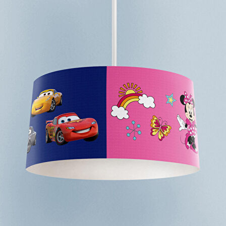 MEKTA HOME BEBEK VE ÇOCUK ODASI Pembe Mavi Seksekli Avize