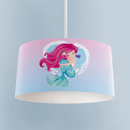 MEKTA HOME BEBEK VE ÇOCUK ODASI Deniz Kızı Desenli Avize