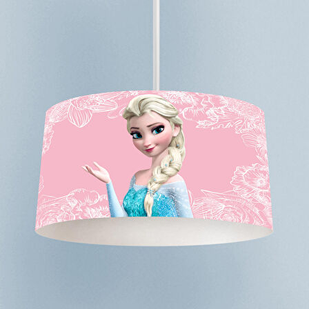 MEKTA HOME BEBEK VE ÇOCUK ODASI Motifli Elsa Desenli Pembe Avize