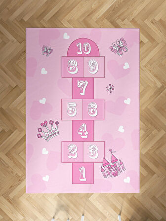 MEKTA HOME BEBEK VE ÇOCUK ODASI Sesekli Kelebek Desenli Halı