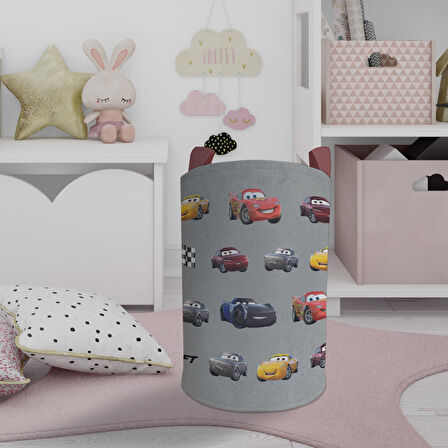 MEKTA HOME BEBEK VE ÇOCUK ODASI McQueen ve Yol Desenli Oyuncak Sepeti
