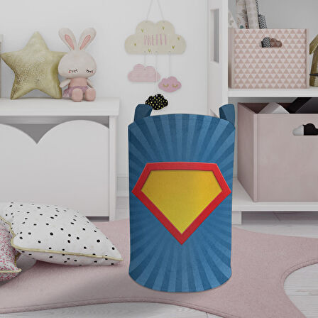 MEKTA HOME BEBEK VE ÇOCUK ODASI Kahraman Logo Desenli Oyuncak Sepeti