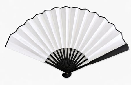 Plastik Kumaş Yelpaze 12'li Beyaz