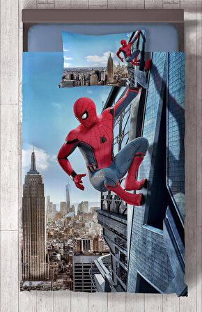 MEKTA HOME BEBEK VE ÇOCUK ODASI Spider-Man Desenli Yatak Örtüsü