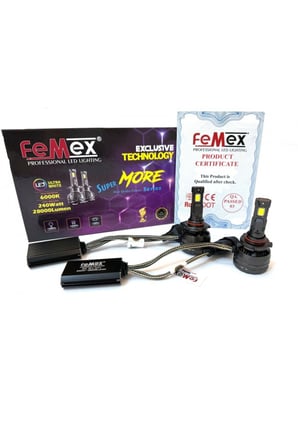 HB4 9006 Led Xenon Led Headlight FEMEX Super More Csp SUPERIOR ETI Chipset Radyatör Soğutmalı