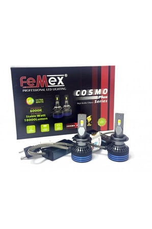 VOLKSWAGEN POLO H7 BEYAZ 1999/2014 UYUMLU YENİ NESİL GÜÇLENDİRİLMİŞ KISA FAR FEMEX COSMO PLUS