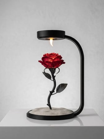 MOONLAMP Kırmızı Gül Dekoratif  Hediyelik Lamba