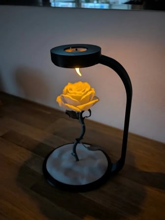 MOONLAMP Beyaz Gül Dekoratif Hediyelik Lamba