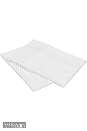 2'li Beyaz Yastık Kılıfı – 50x70 Cm, %100 Pamuk, 83tel