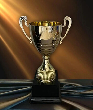 AYYILDIZ BAYRAKÇILIK Ödül Kupası ML012 26cm. Sarı Metal