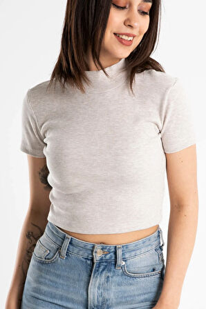 Yarım Balıkçı Kaşkorse Kısa Kollu Tshirt Body