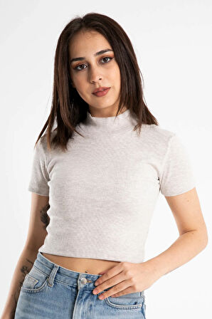 Yarım Balıkçı Kaşkorse Kısa Kollu Tshirt Body