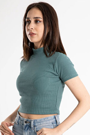 Kadın Yarım Balıkçı Kaşkorse Kısa Kollu Mahsul Ceket Body