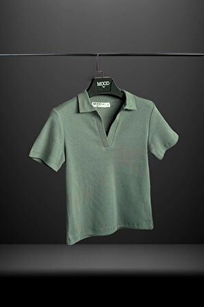 Kadın 2'li Polo Yaka Kısa Kollu Kaşkorse Tişört