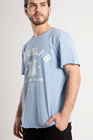 Uniseks %100 Pamuk Kısa Kollu Moodlab Baskılı Tişört