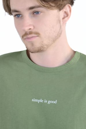 Erkek Slogan Baskılı Basic Bisiklet Yaka Tişört