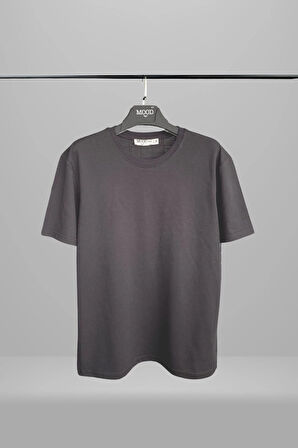 Unisex Düz %100 Pamuk Bisiklet Yaka Basic Tişört