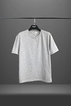 Unisex Düz %100 Pamuk Bisiklet Yaka Basic Tişört