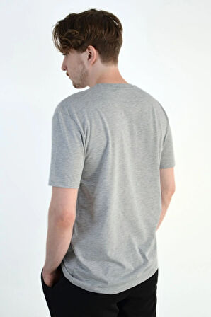 Unisex Düz %100 Pamuk Bisiklet Yaka Basic Tişört