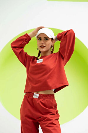 Kadın Crop Sweatshırt