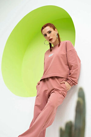 Kadın Crop Sweatshırt