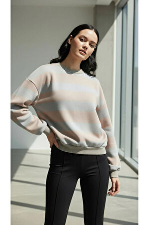 GRUNGE ESKİTME YIKAMALI RAHAT KESİM SWEATSHIRT