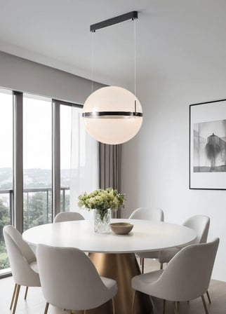 Ø60 CM AKRİLİK KÜRE SARKIT AVİZE ESKİTME GOLD-RAL1950  SARI IŞIK-3000K 