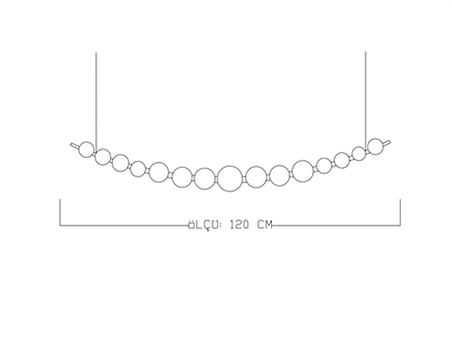 170CM AKRİLİK KÜRE LED AVİZE SARKIT SİYAH-RAL9005  DOĞAL BEYAZ IŞIK-4000K 