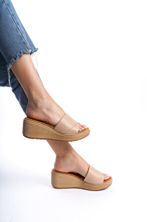 Mila Dolgu Topuk Katlamalı Terlik 