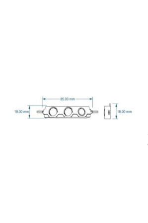 10 Adet 12V 1,5W 3 Ledli Mercekli Parmak Led Modül Beyaz