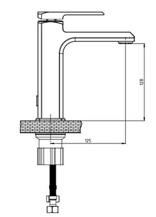 GPD Quadro Lavabo Bataryası Krom MLB190