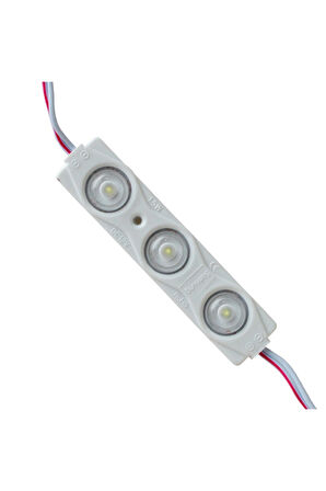 5 Adet 12V 1,5W 3 Ledli Mercekli Parmak Led Modül Beyaz