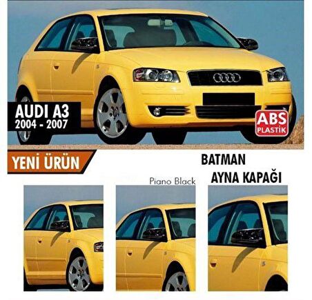 Audi A3 8P Batman Yarasa Ayna Kapağı Piano Black 2003-2007