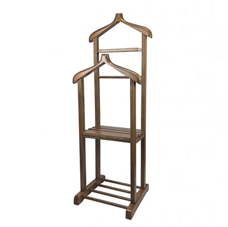 Melada Mobilya Gürgen Çift Tepeli Dilsiz Uşak Cilalı Ceviz Sehpalı